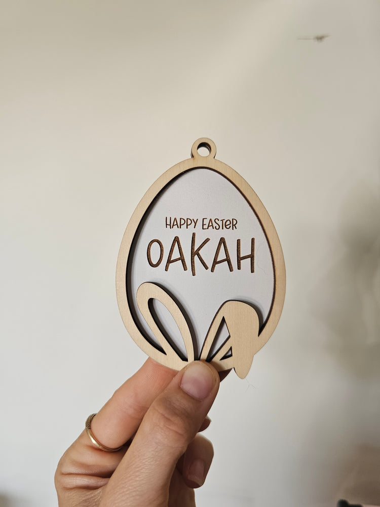 Bunny layered tag - Oakah
