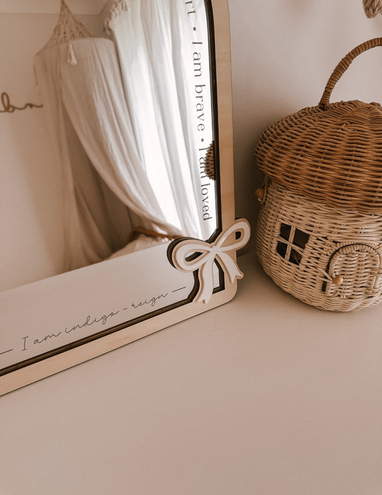 Personalised Daily Affirmation Mirror - Bow
