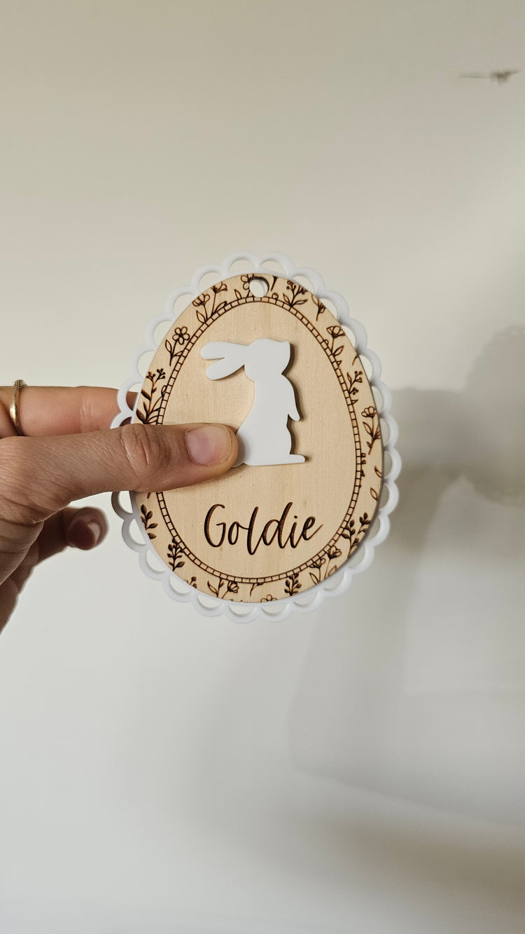 Deluxe floral vintage tag - Goldie