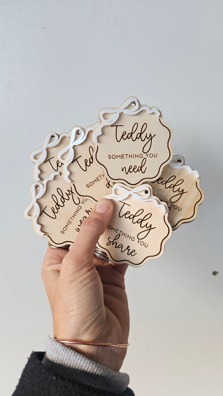 Meaningful xmas tags - teddy