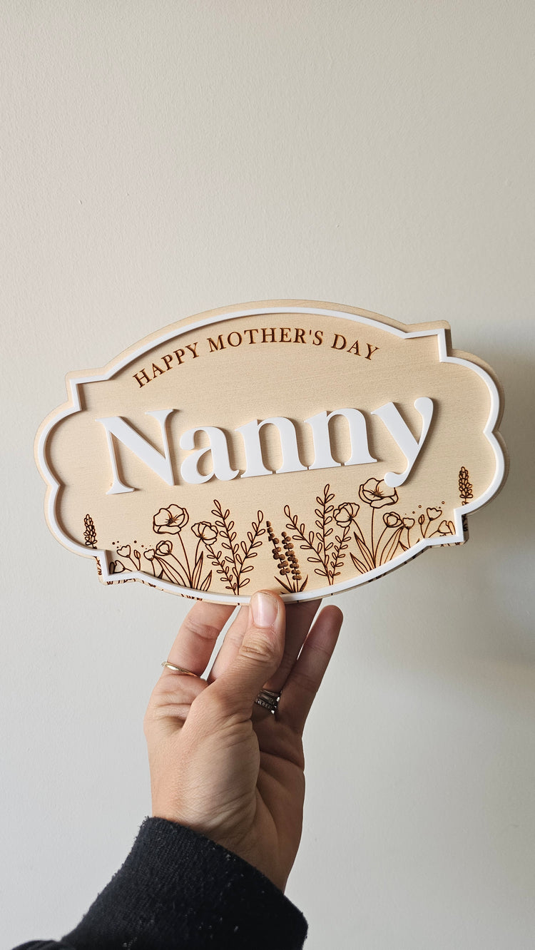 Mothers day crate plaque