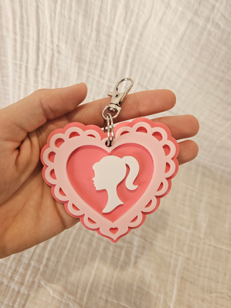 Barbie heart keyring - OM