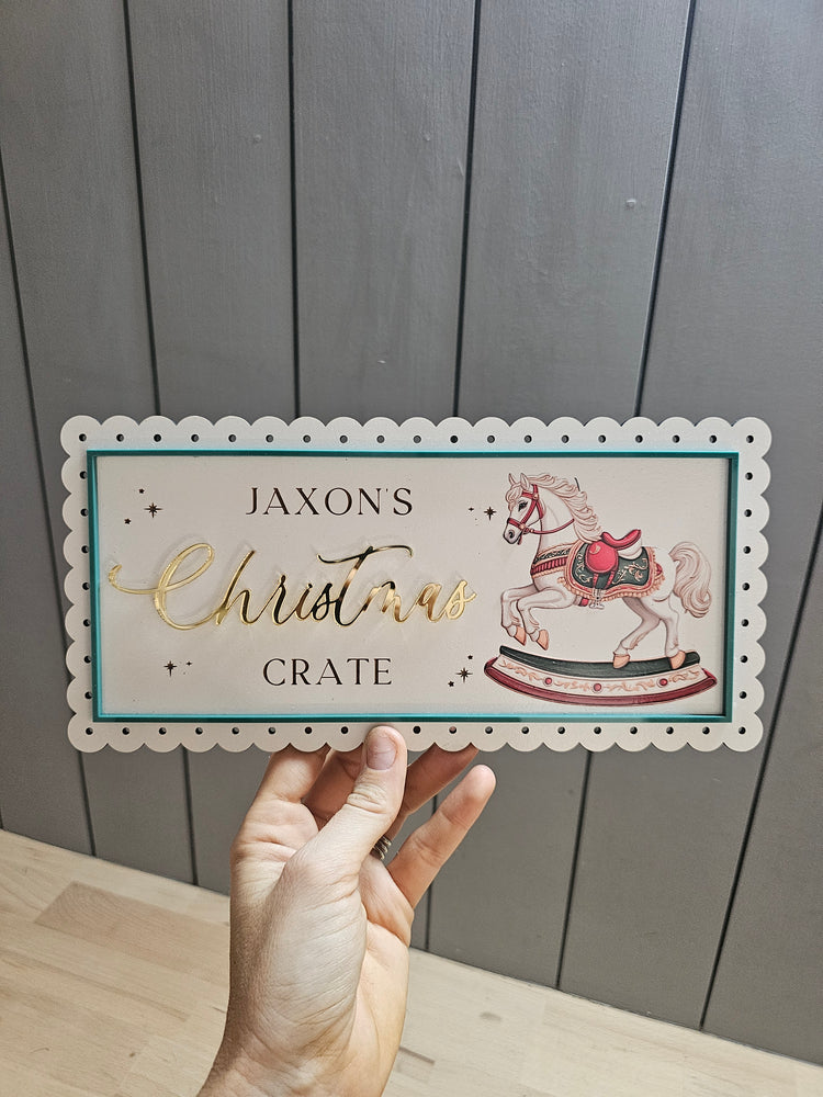 Vintage Crate Christmas Plaque - Jaxon