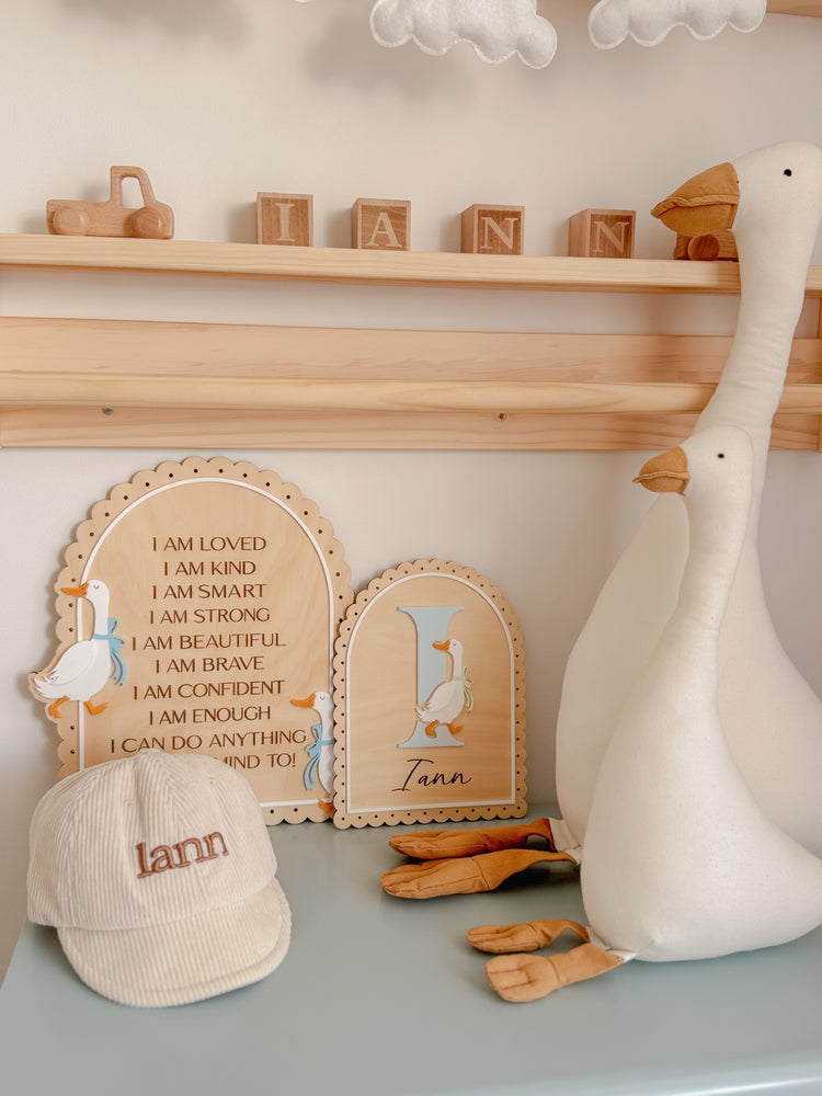 Vintage Arch Personalised Plaque - Silly Goose Letter