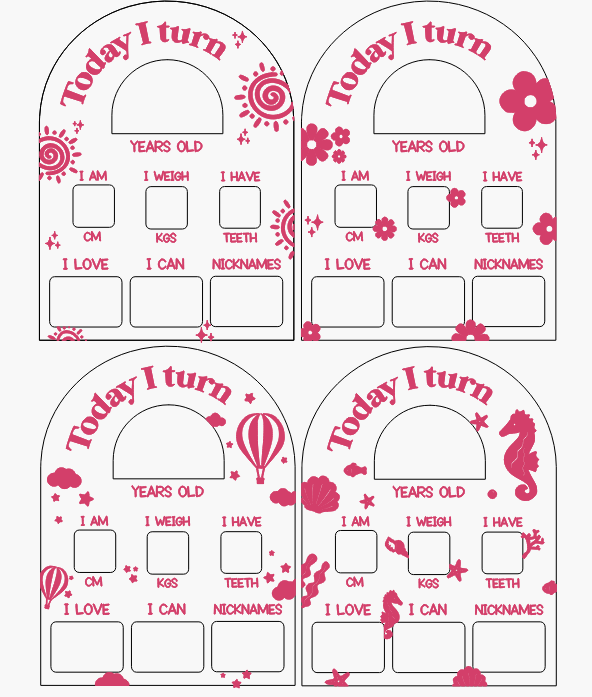 Today I turn | Birthday Board