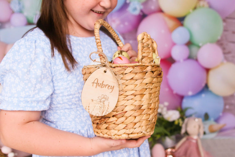 Engraved timber easter tags
