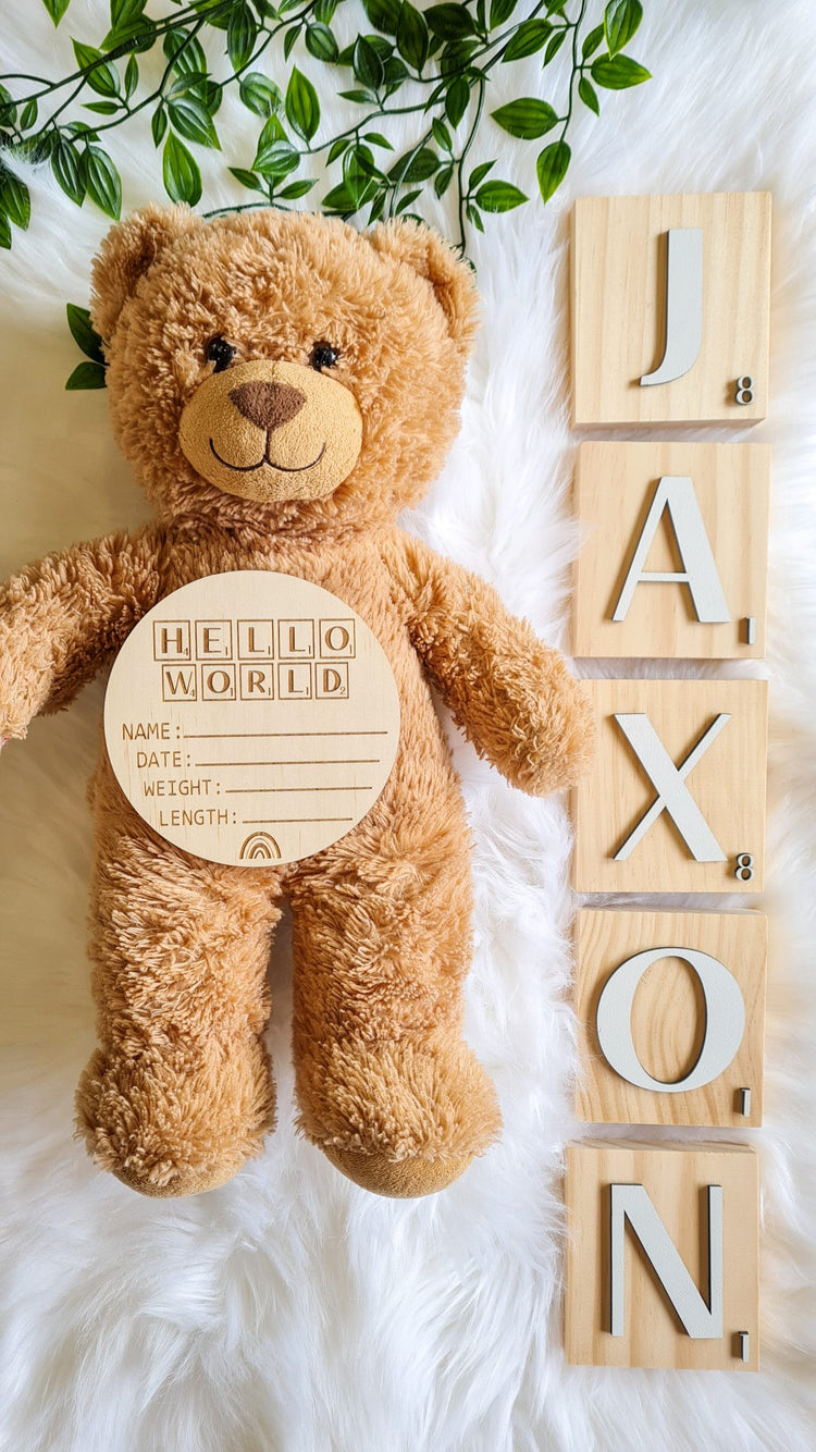 Hello World Plaque - Scrabble
