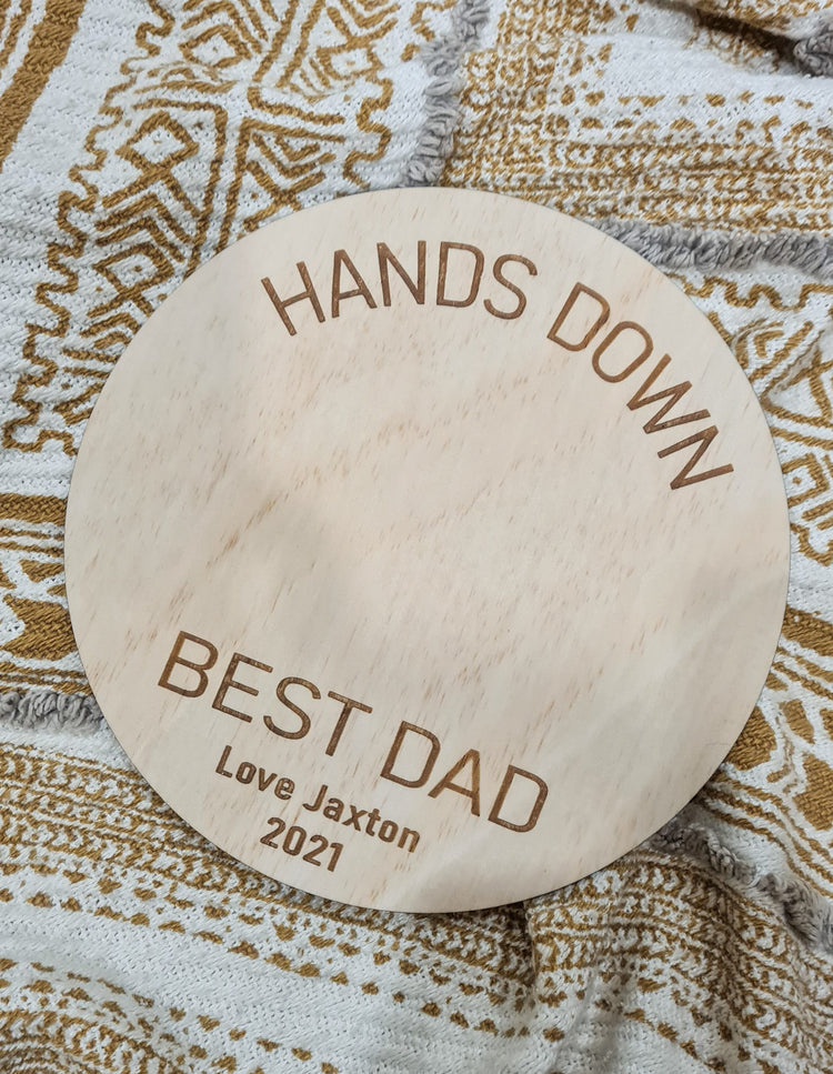 Hands Down Handprint Plaque