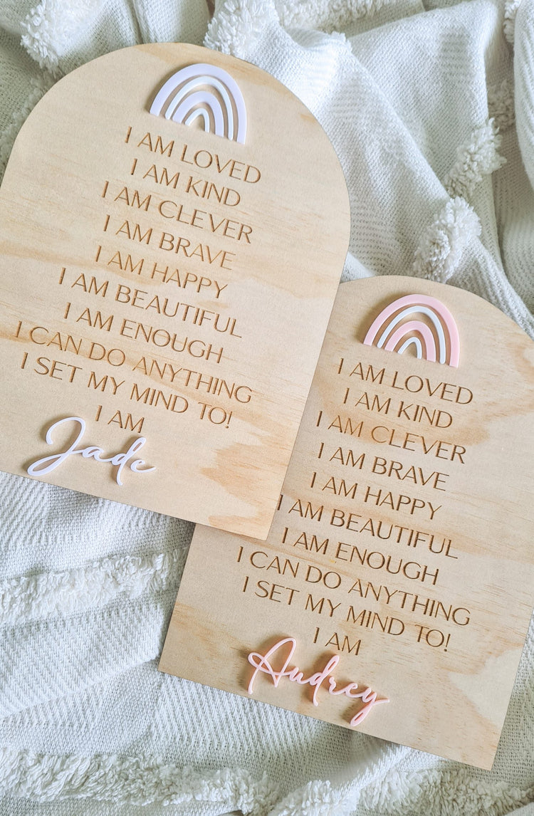I am affirmation plaque
