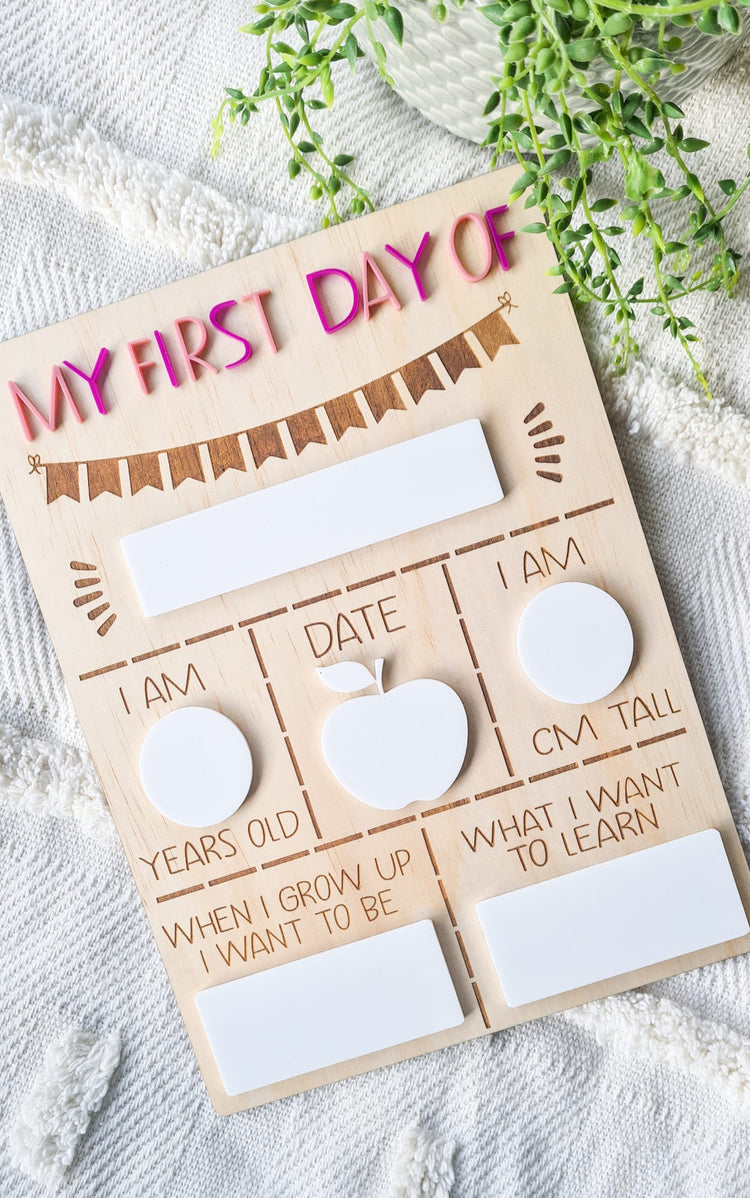 'My First Day Of' 3D Plaque