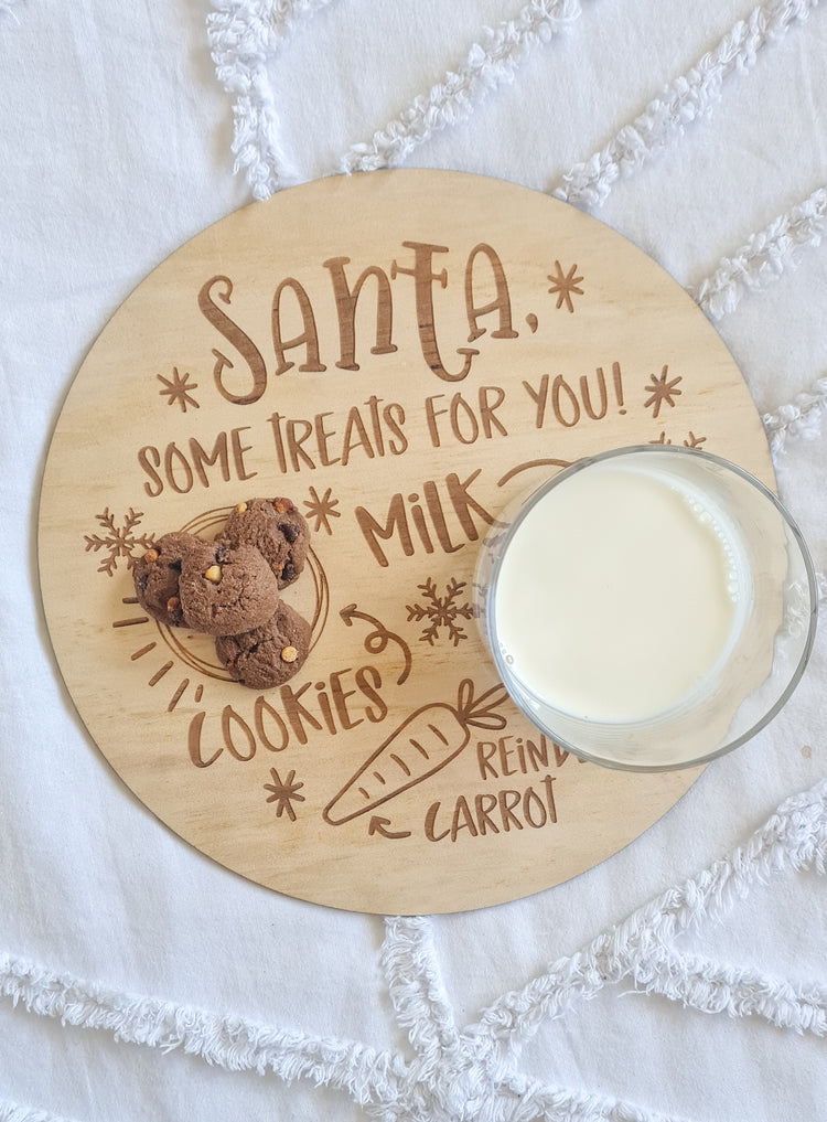 Santa Treat Plate - Round