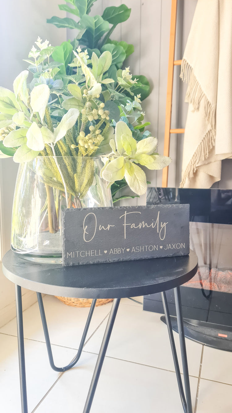 Our Family - Slate Plate