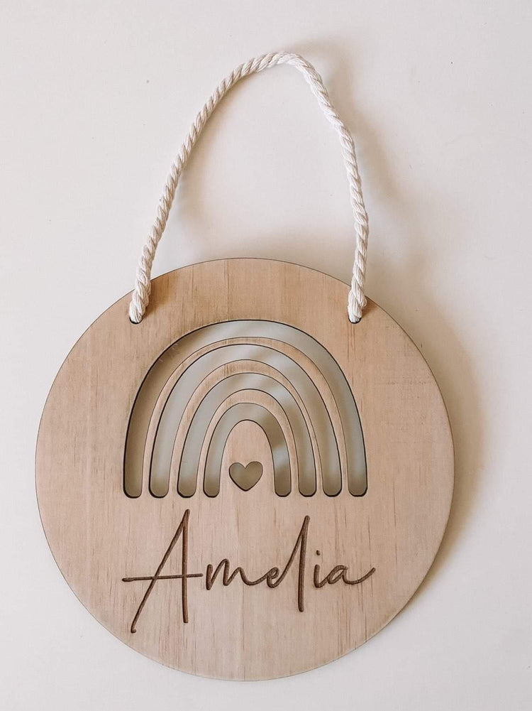 Rainbow Cut Out Plaque