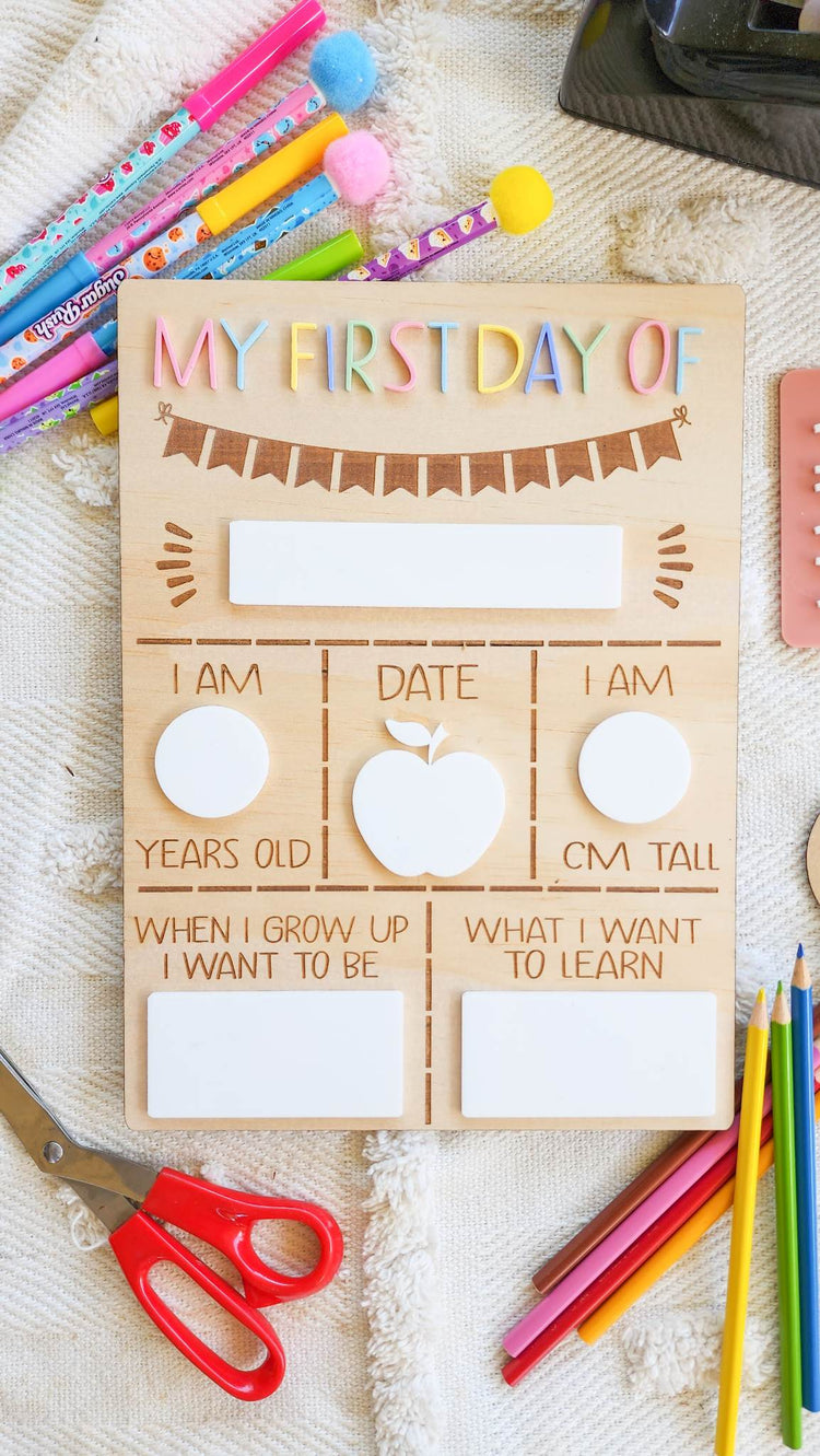 'My First Day Of' 3D Plaque