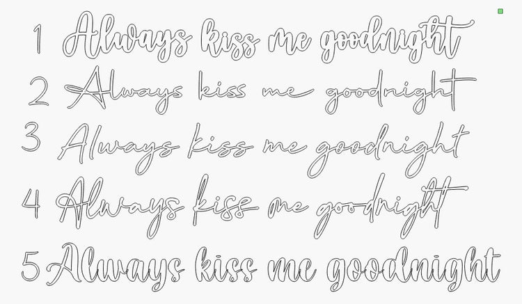 Always kiss me good night wall script