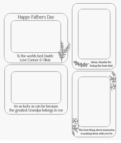 Fridge photo frame – Engraved timber with magnet