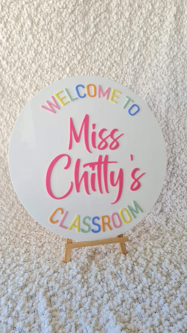 Welcome To Classroom Plaque