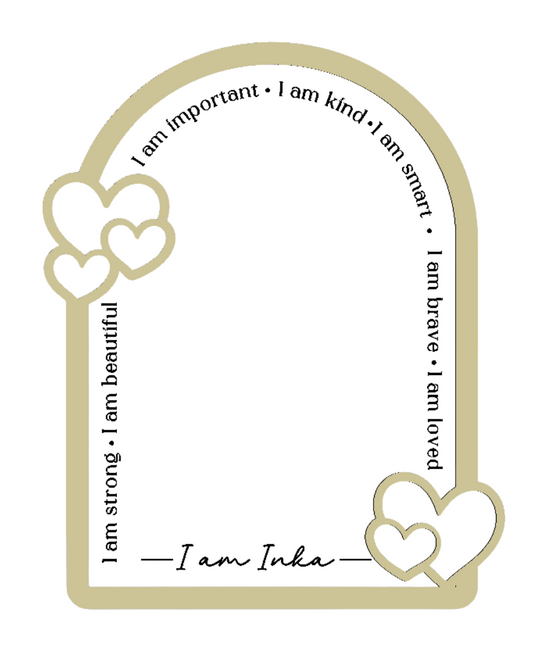 Personalised Daily Affirmation Mirror - Hearts