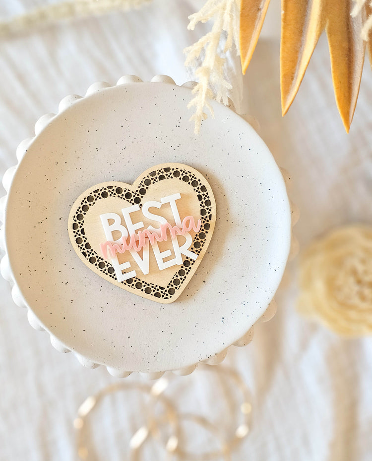 Best Ever Rattan Mother's Day Magnet