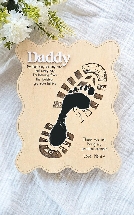 Father's Day Footprint Plaque