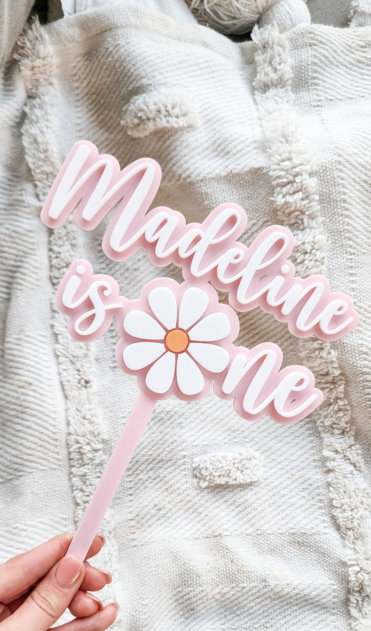 Daisy Cake Topper - double layer