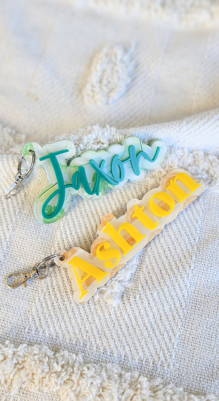 Printed Acrylic Layered Keychain