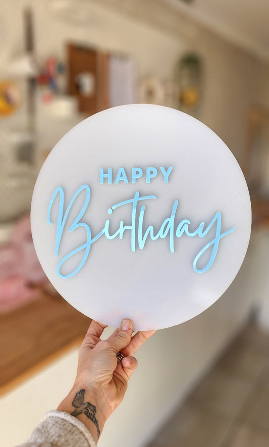 Happy Birthday plaque
