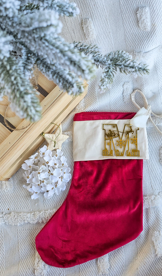 Deluxe Velvet Santa Stocking