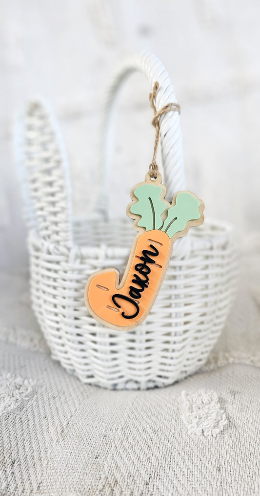 Carrot Letter Easter Tag