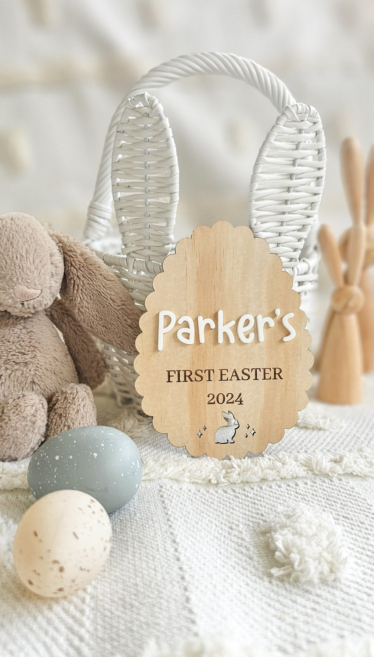 First Easter - Scalloped Egg Plaque