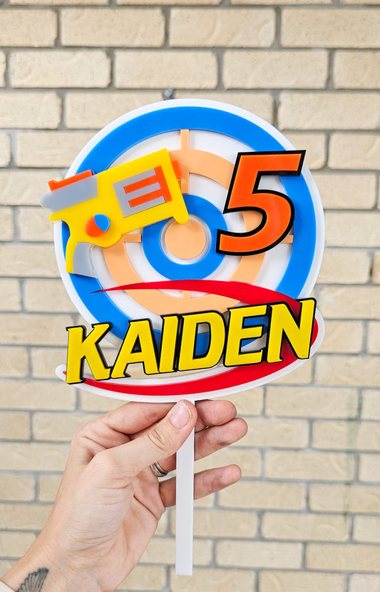 Nerf Gun Cake Topper