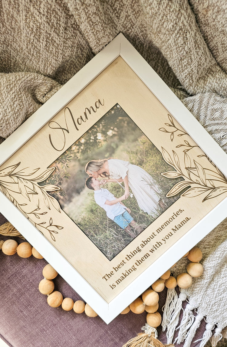 Floral Timber Insert Photo Frames