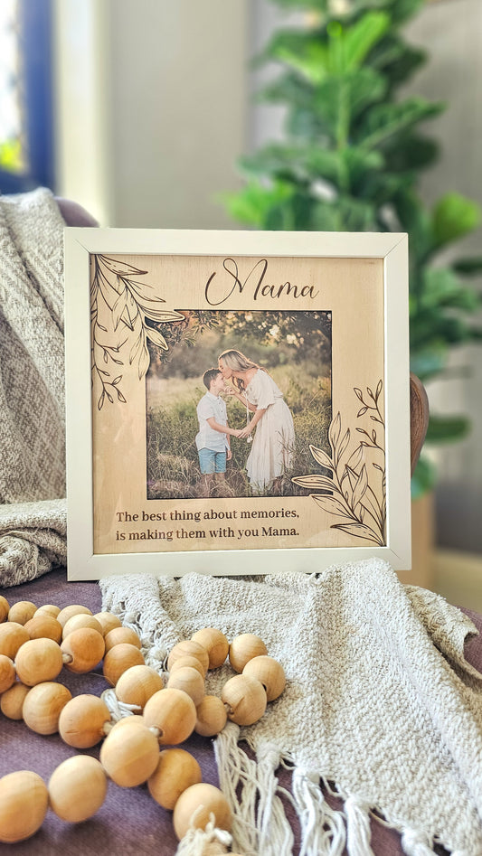 Floral Timber Insert Photo Frames