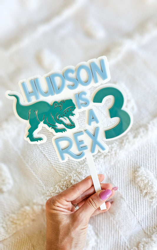 3 Rex Cake Topper