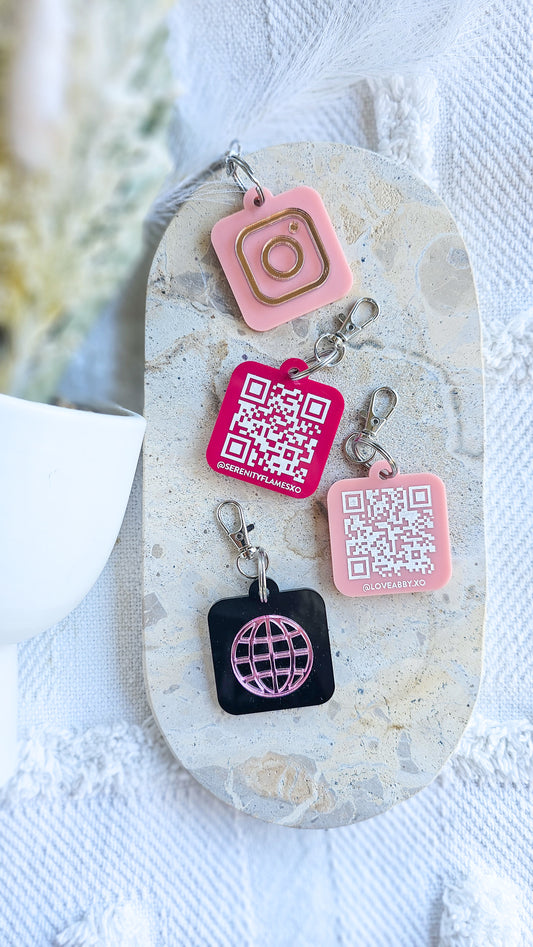 Business QR Code Keyring