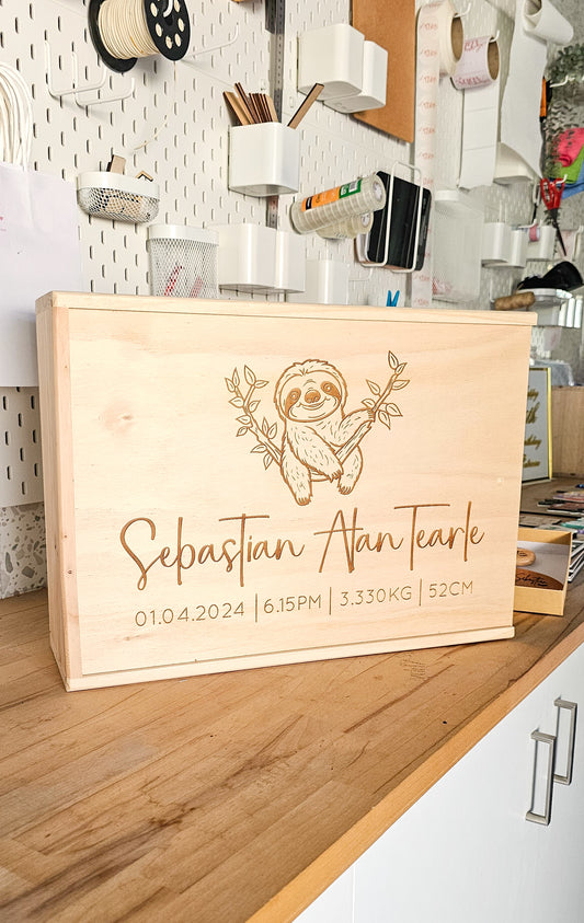 Sloth Keepsake box
