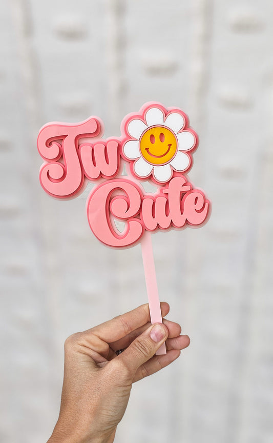 Two Cute - Daisy Face Cake Topper