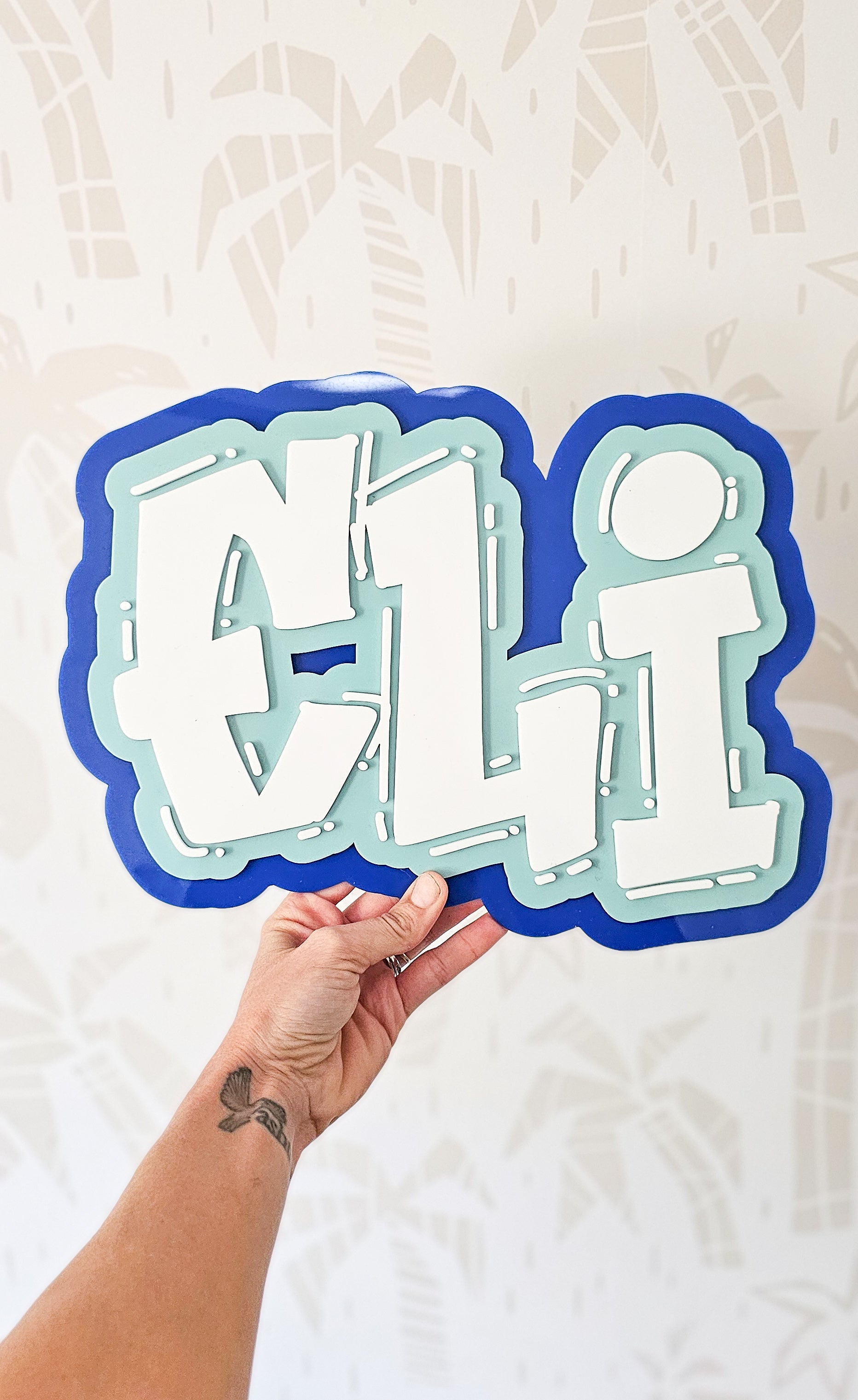 Triple Layer Name Plaque - Graffiti Style – Love, Abby