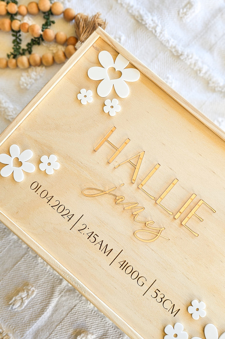 Daisy Acrylic Keepsake Box