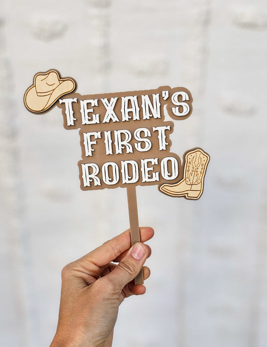 First Rodeo Cake Topper