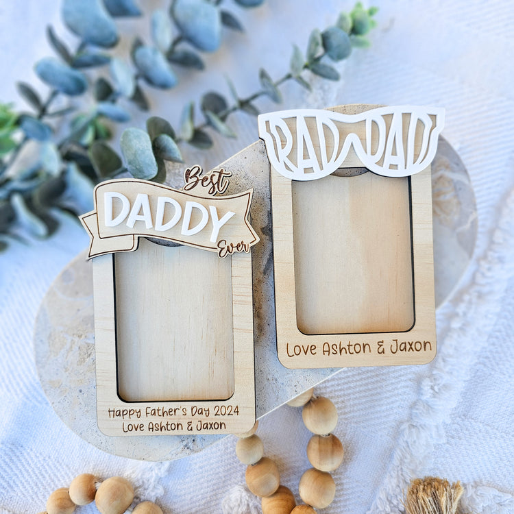 Father's Day Fridge Photo Frames w Magnet