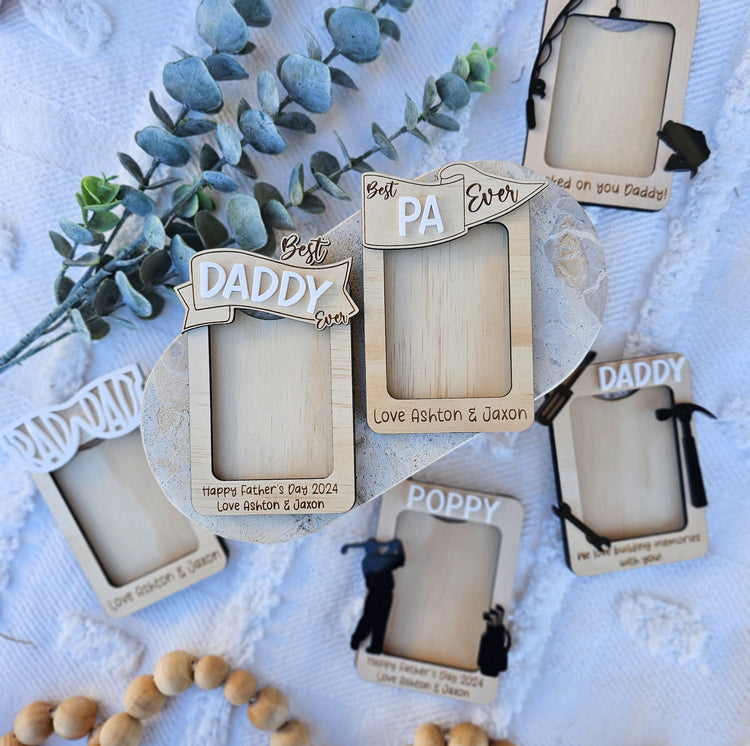 Father's Day Fridge Photo Frames w Magnet