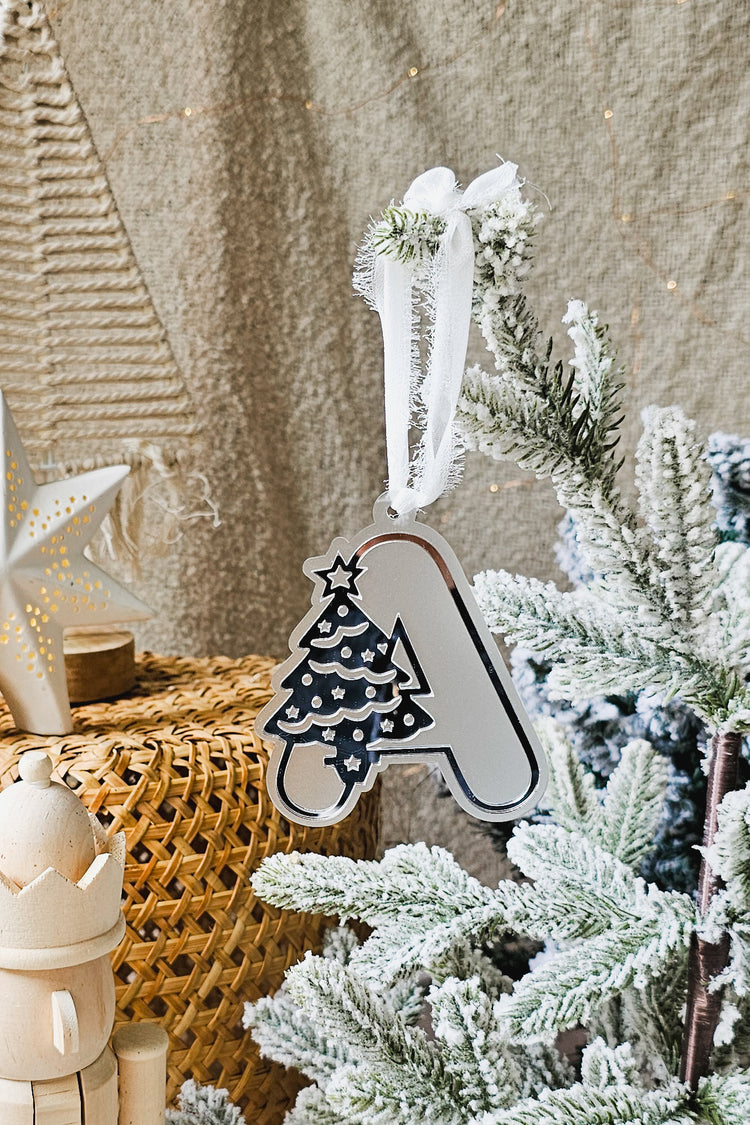 Christmas tree letter ornament