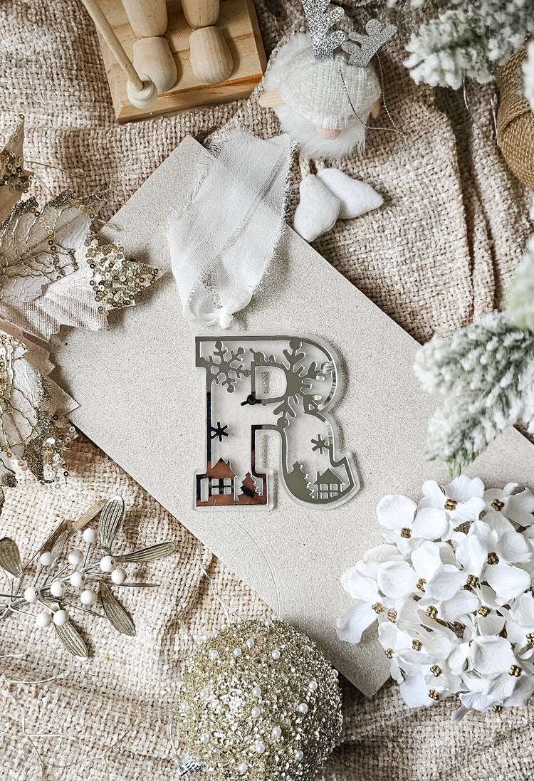 Snowflake Letter Ornament