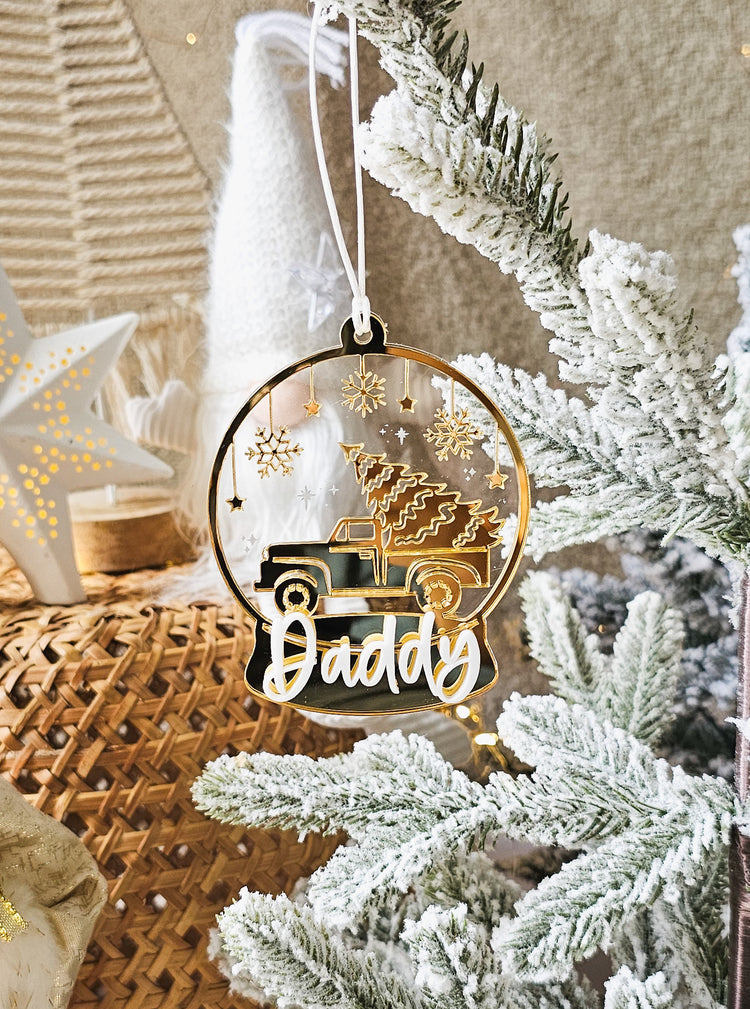 Personalised Layered Christmas Scene Ornament