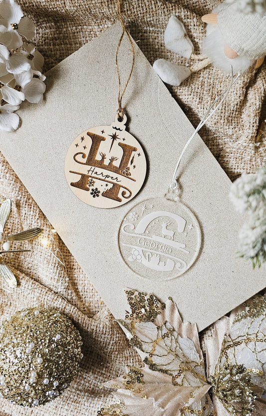 Personalised Christmas Monogram Ornament