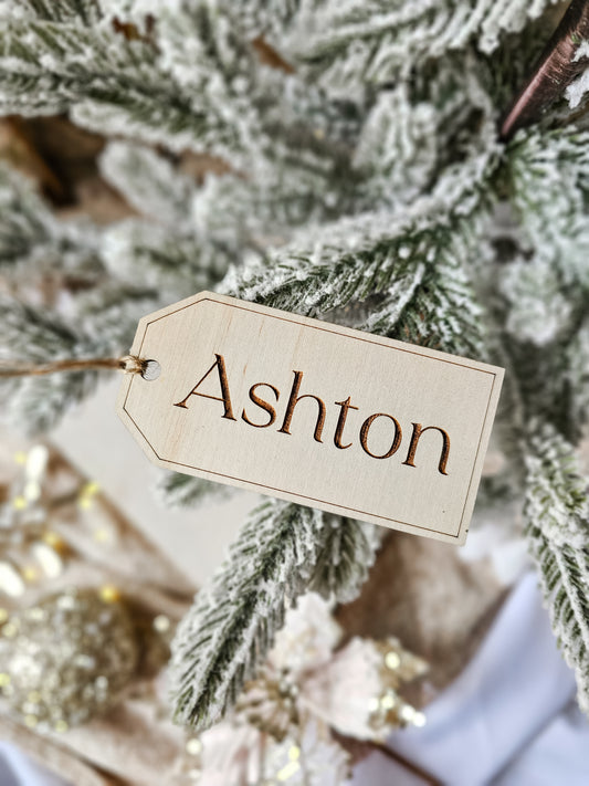 Personalised Name Stocking Tag