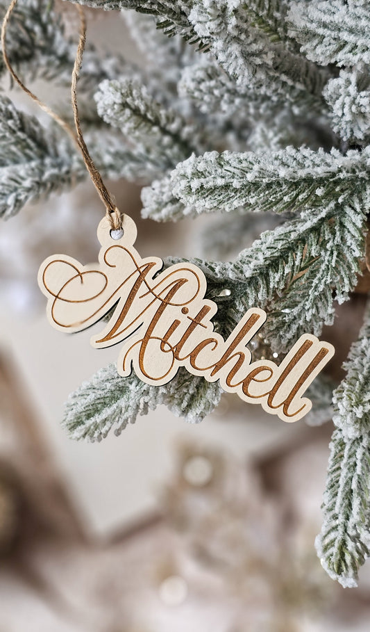 Personalised Engraved Name Stocking Tag