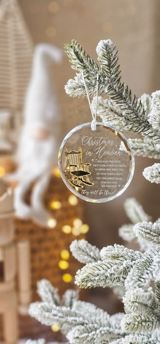 Christmas in Heaven Crystal Christmas Ornament