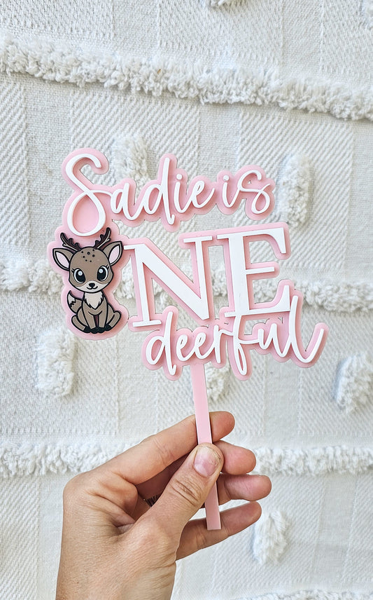 Deer One Cake Topper